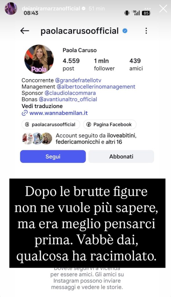 GFVIP, Paola Caruso assente dalla puntata 2