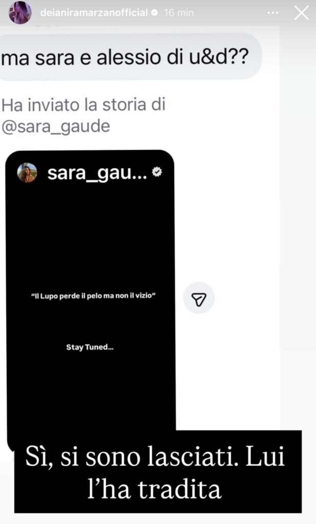 Uomini e donne, Sara e Alessio si sono lasciati 2