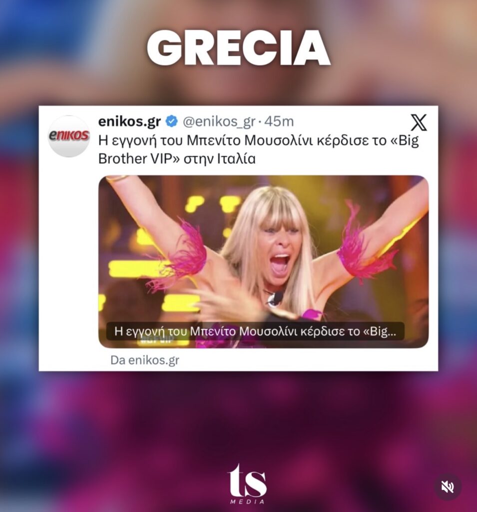 GFVIP, tutto il mondo parla della vittoria di Alessandra Mussolini 7