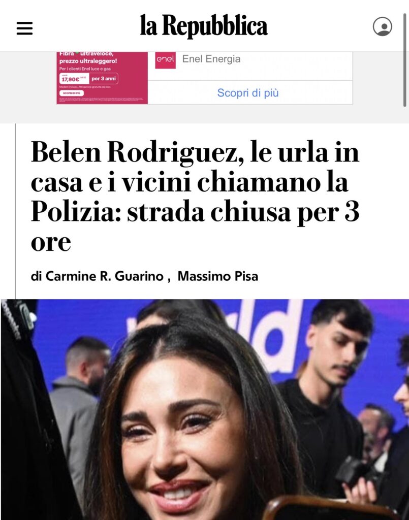 Belen Rodriguez portata in ospedale 2