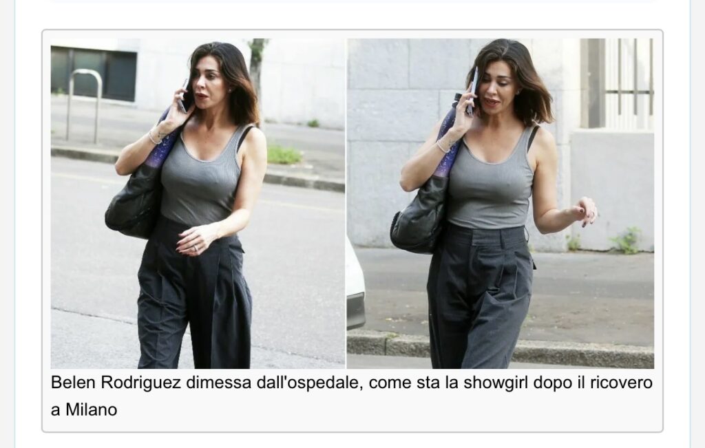 Belen, dimessa dall’ospedale 2