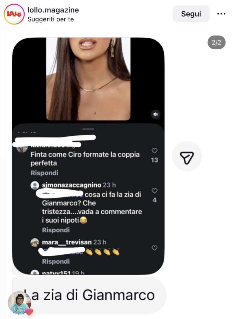 Uomini e donne, la zia di Gianmarco contro Ciro 2
