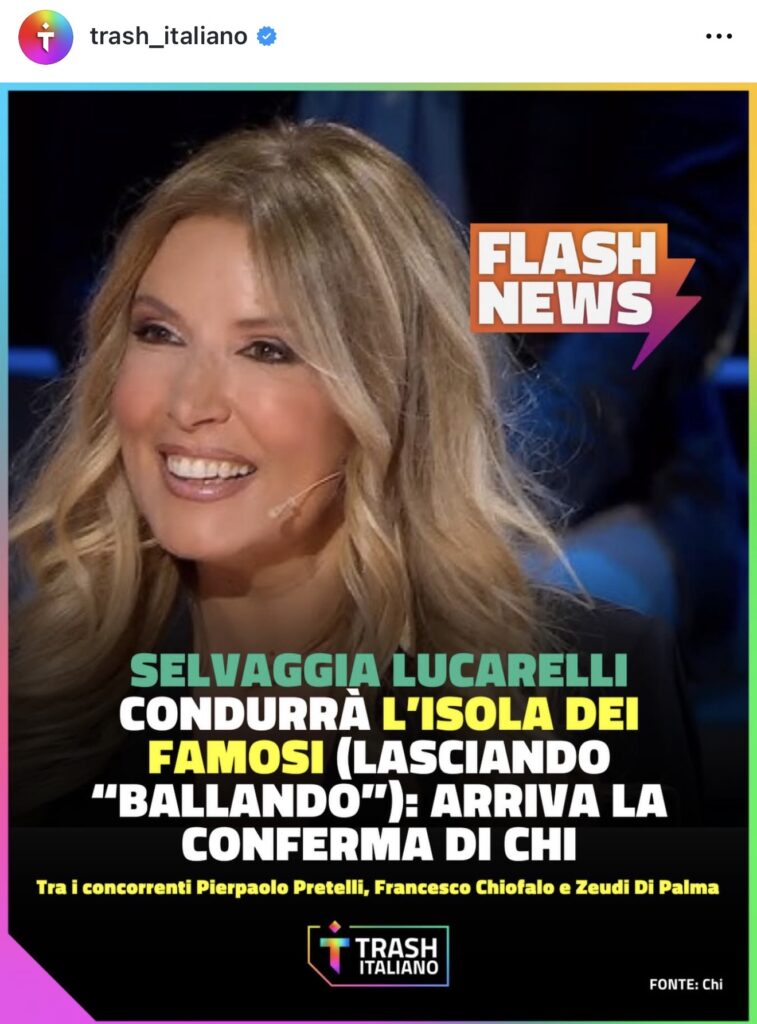 Isola dei famosi, Selvaggia Lucarelli conduttrice della nuova edizione, ecco i primi nomi bomba 2