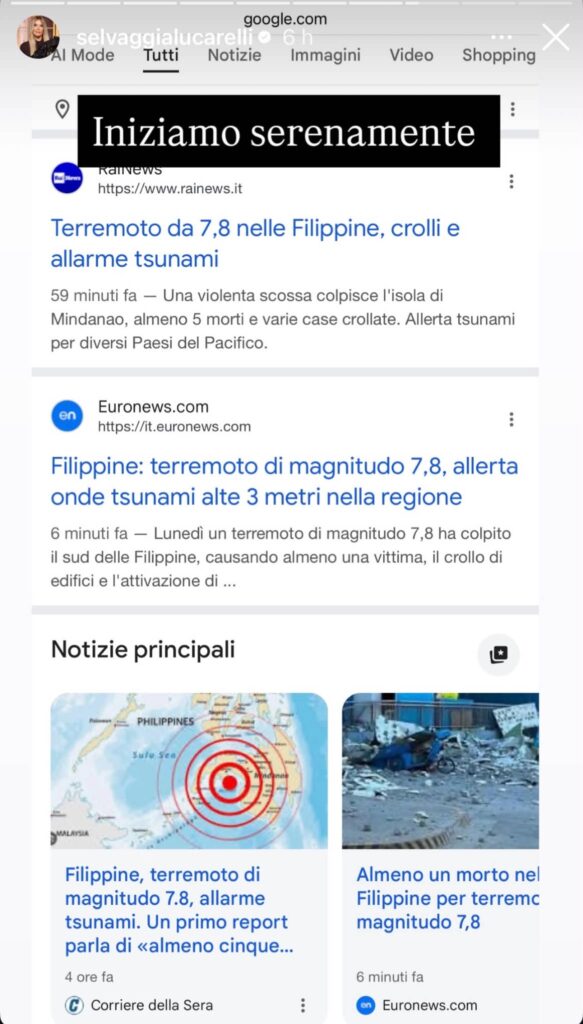 Isola dei famosi, terremoto nelle Filippine 2