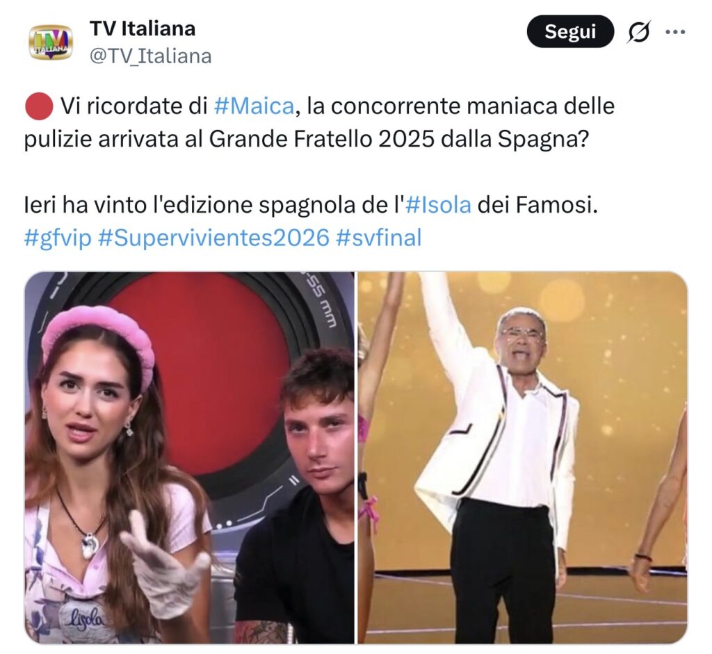 GFVIP, un concorrente vince l’isola dei famosi in Spagna 2