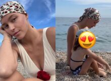 Natalia insieme alle figlie al mare, il video che commuove il web 6