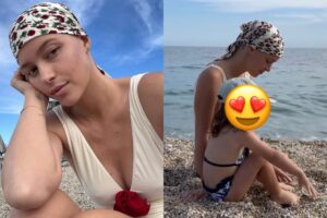 Natalia insieme alle figlie al mare, il video che commuove il web 2