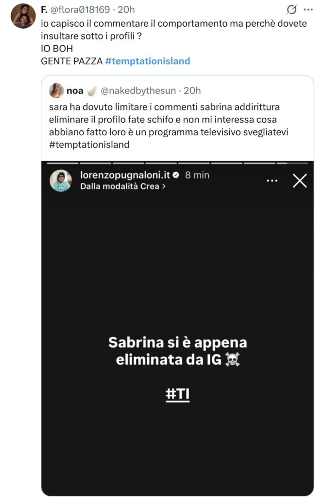 Temptation Island, Sabrina presa di mira dagli haters 2