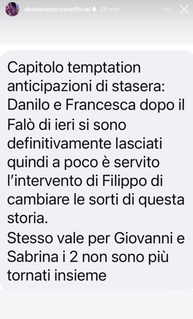 Temptation Island, cosa è successo tra Danilo e Francesca 2