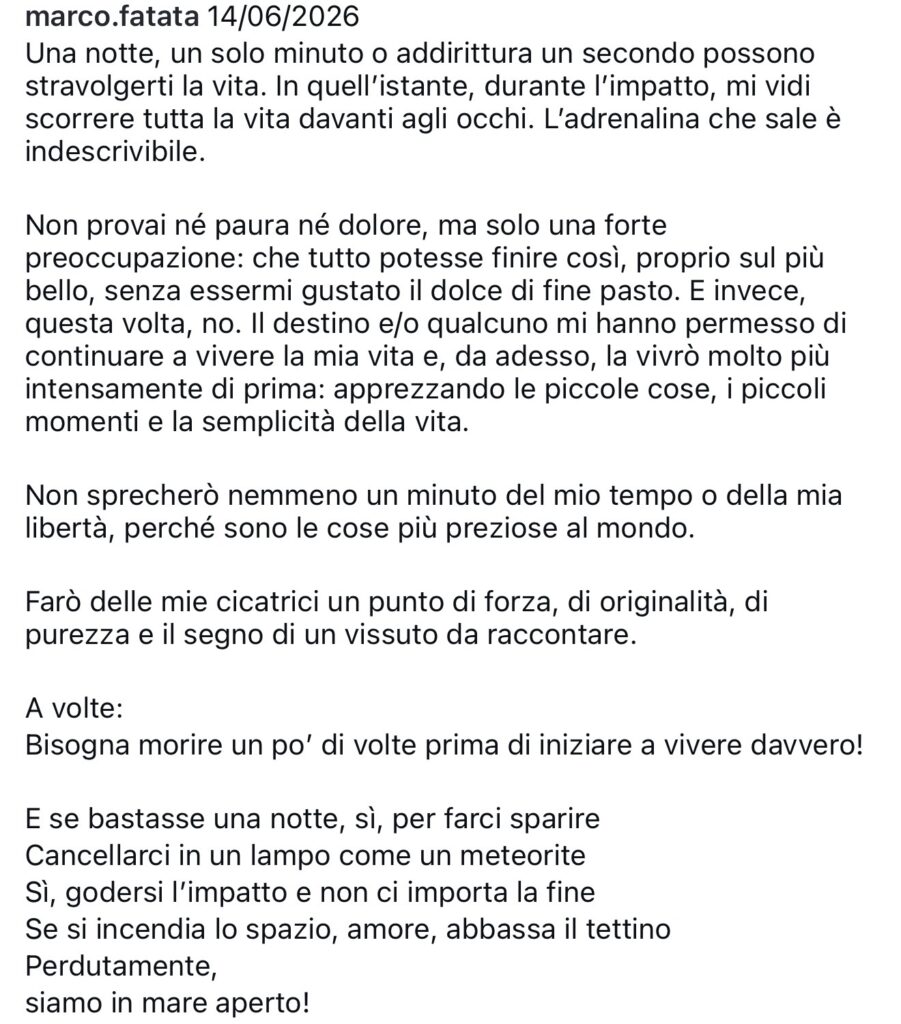 Temptation Island, il tentatore Marco vittima di un grave incidente 3