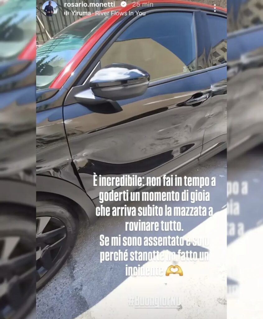 Temptation Island, Rosario vittima di un incidente stradale 2