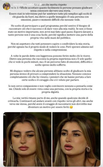 Temptation Island, Sabrina rompe il silenzio e replica alle critiche 2
