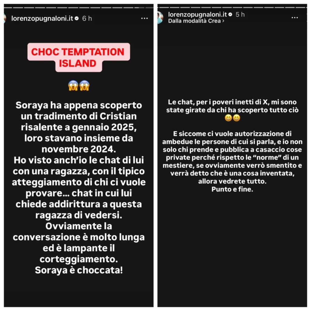 Temptation Island, Cristian ha tradito Soraya? 2