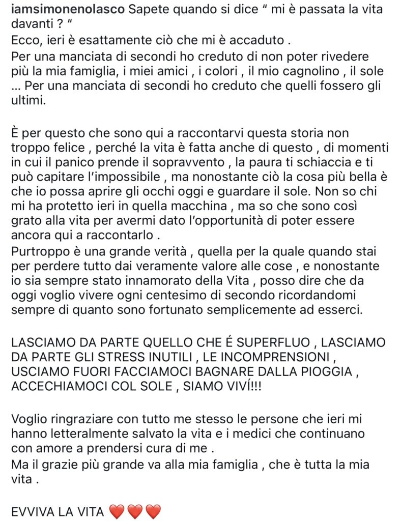 Amici, ballerino vittima di una grave incidente stradale 3