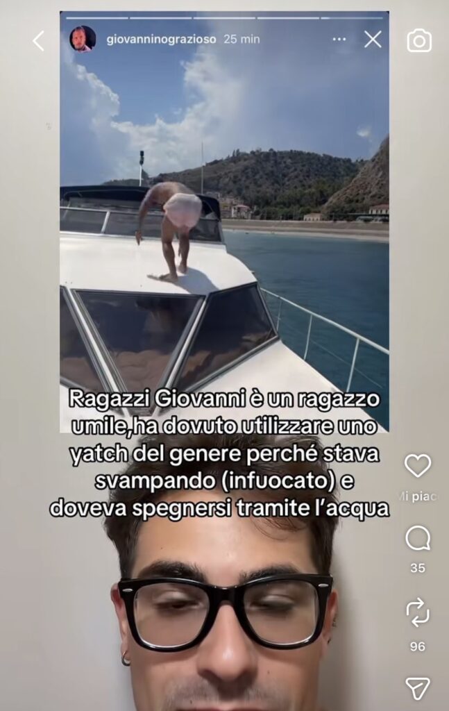 Temptation Island, Giovanni su uno yacht, il web si scatena 2