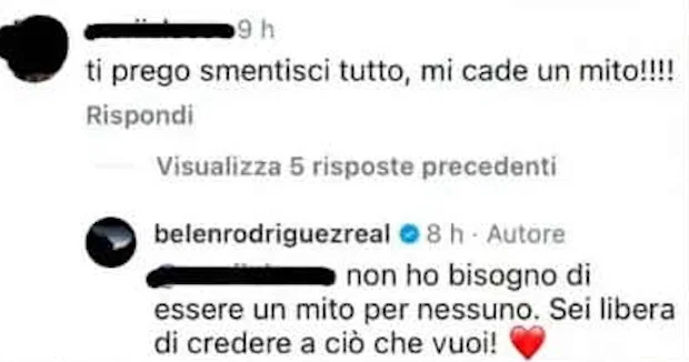 Belen reagisce alla puntata di Falsissimo 2