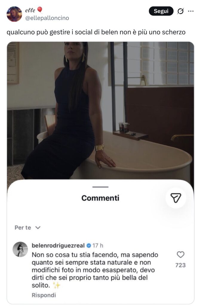 Belen e Emma, il complimento che fa discutere 2