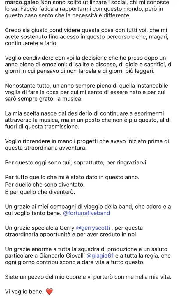 La ruota della fortuna, Marco lascia il programma 2
