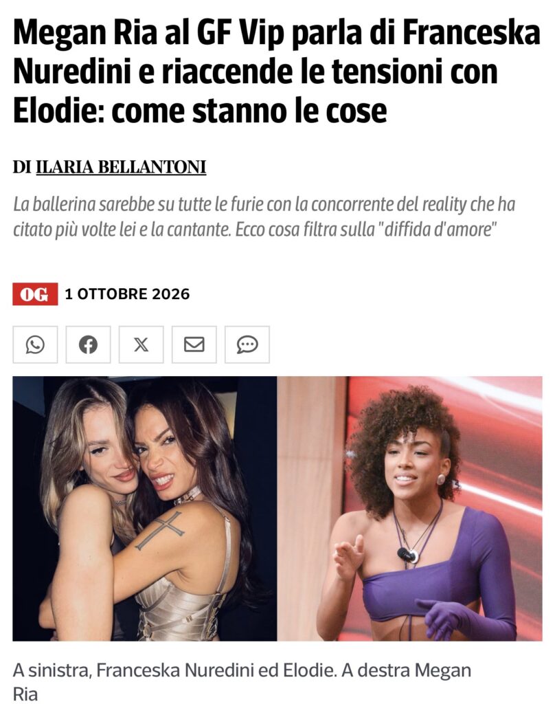 GFVIP, Francesca sarebbe furiosa con Megan, ecco i motivi 2